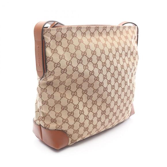 GUCCI Authentic Brown Leather Shoulder Bag - Picture 2 of 12